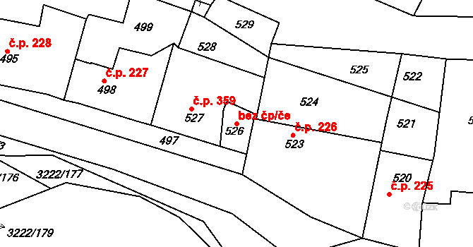 Bystřice nad Pernštejnem 48417009 na parcele st. 526 v KÚ Bystřice nad Pernštejnem, Katastrální mapa