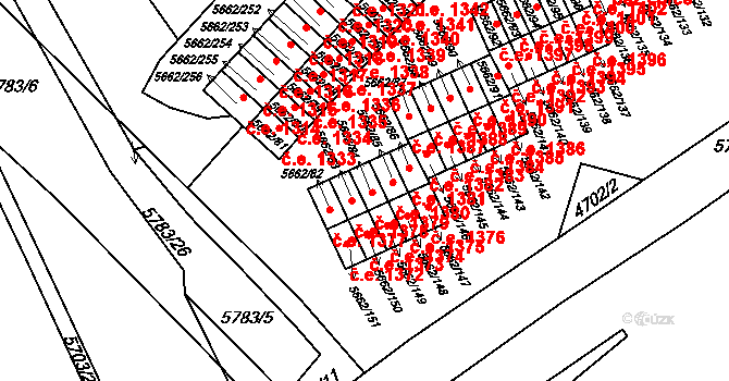 Jihlava 1379 na parcele st. 5662/84 v KÚ Jihlava, Katastrální mapa