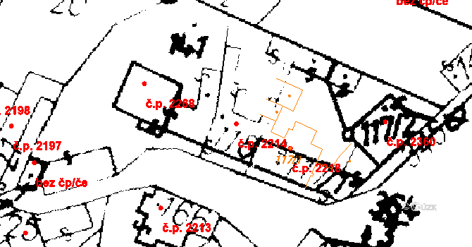 Podlusky 2214, Roudnice nad Labem na parcele st. 118 v KÚ Podlusky, Katastrální mapa