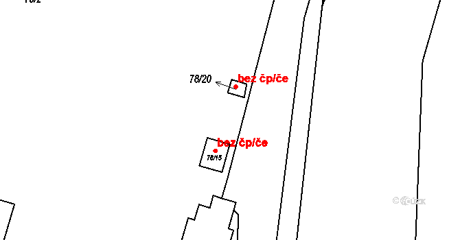 Záchlumí 41273010 na parcele st. 78/20 v KÚ Litice nad Orlicí, Katastrální mapa