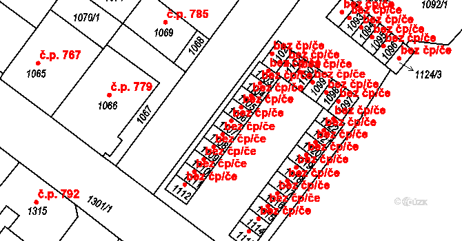 Duchcov 41794010 na parcele st. 1107 v KÚ Duchcov, Katastrální mapa