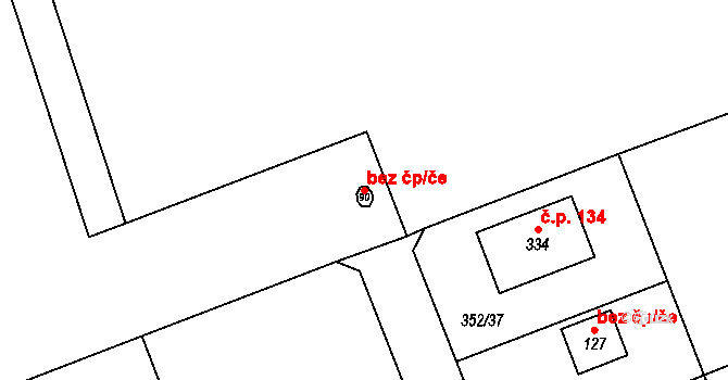 Bubovice 46967010 na parcele st. 90 v KÚ Bubovice, Katastrální mapa