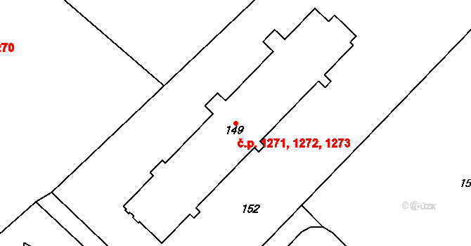 Podlesí 1271,1272,1273, Havířov na parcele st. 149 v KÚ Bludovice, Katastrální mapa
