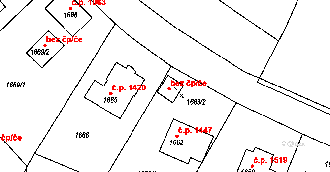 Tachov 38328011 na parcele st. 1663/2 v KÚ Tachov, Katastrální mapa