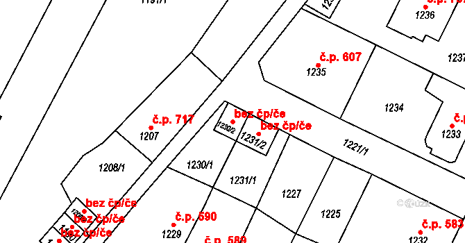 Rýmařov 40182011 na parcele st. 1230/2 v KÚ Rýmařov, Katastrální mapa