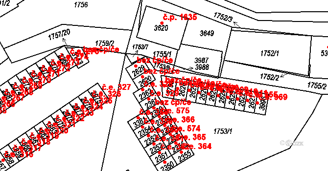 Hlinsko 904 na parcele st. 3793 v KÚ Hlinsko v Čechách, Katastrální mapa