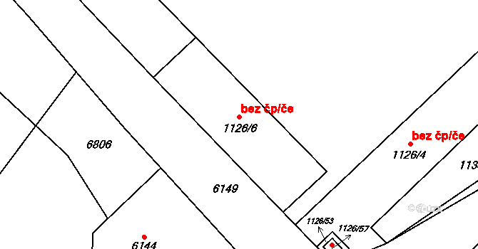 Šanov 43147011 na parcele st. 1126/6 v KÚ Šanov nad Jevišovkou, Katastrální mapa