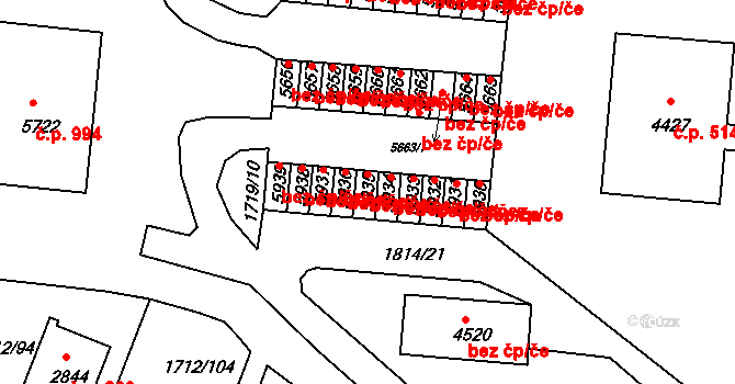 Třebíč 43292011 na parcele st. 5935 v KÚ Třebíč, Katastrální mapa
