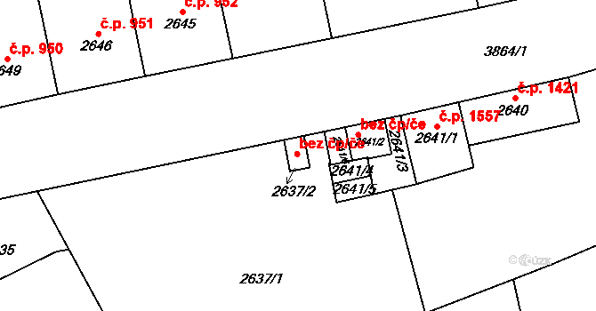 Praha 1 46822011 na parcele st. 2637/2 v KÚ Libeň, Katastrální mapa