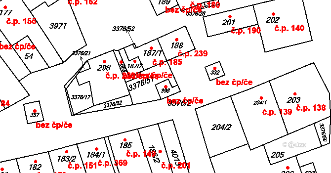 Uherčice 47105011 na parcele st. 398 v KÚ Uherčice u Hustopečí, Katastrální mapa