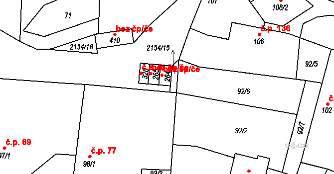 Nový Rychnov 47545011 na parcele st. 264 v KÚ Nový Rychnov, Katastrální mapa