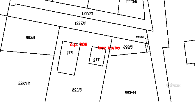 Jíkev 115263012 na parcele st. 277 v KÚ Jíkev, Katastrální mapa