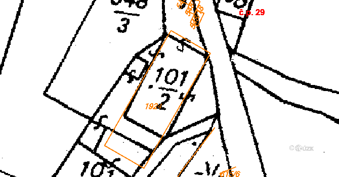 Hojsova Stráž 30, Železná Ruda na parcele st. 551 v KÚ Hojsova Stráž, Katastrální mapa