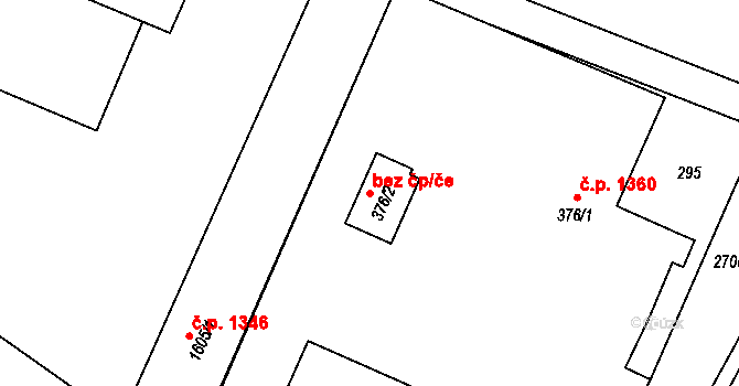 Nový Bydžov 40303012 na parcele st. 376/2 v KÚ Nový Bydžov, Katastrální mapa
