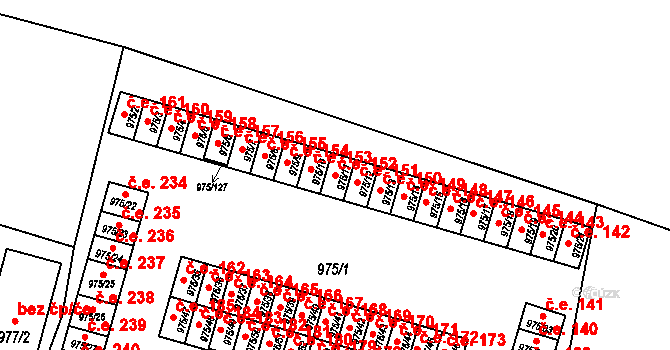 Starý Bohumín 152, Bohumín na parcele st. 975/11 v KÚ Starý Bohumín, Katastrální mapa