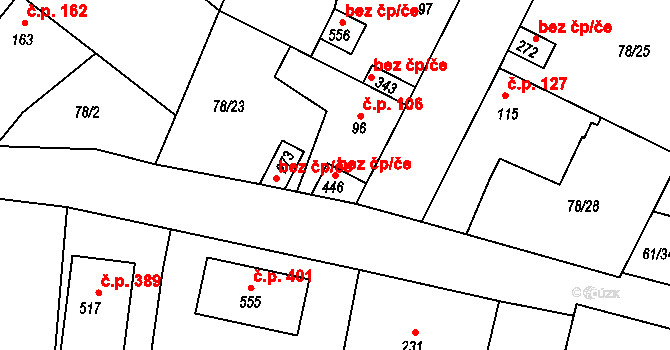 Braškov 49376012 na parcele st. 446 v KÚ Braškov, Katastrální mapa