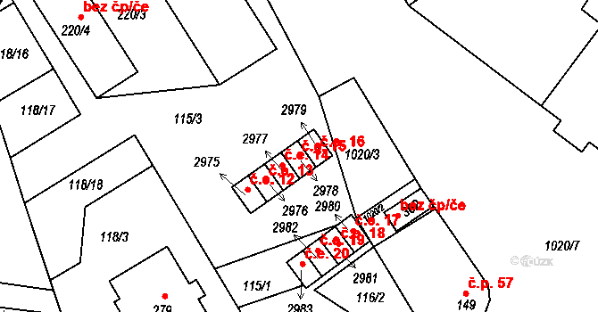 Bohdalice 15, Bohdalice-Pavlovice na parcele st. 2978 v KÚ Bohdalice, Katastrální mapa