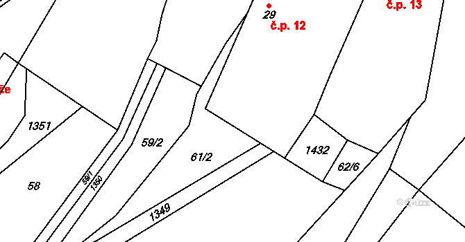 Velká Roudka 12, Velké Opatovice na parcele st. 29/1 v KÚ Velká Roudka, Katastrální mapa