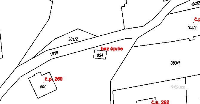 Jamné nad Orlicí 96241012 na parcele st. 834 v KÚ Jamné nad Orlicí, Katastrální mapa