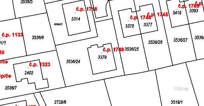 Lipník nad Bečvou I-Město 1746, Lipník nad Bečvou na parcele st. 3379 v KÚ Lipník nad Bečvou, Katastrální mapa