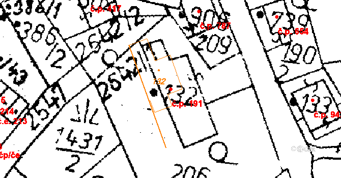 Kamenický Šenov 191 na parcele st. 132 v KÚ Kamenický Šenov, Katastrální mapa