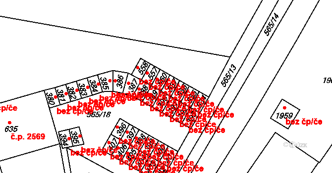 Šumperk 39016013 na parcele st. 560 v KÚ Dolní Temenice, Katastrální mapa