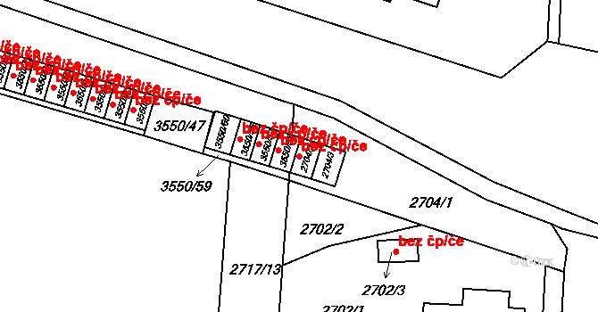 Holešov 41046013 na parcele st. 2704/2 v KÚ Holešov, Katastrální mapa