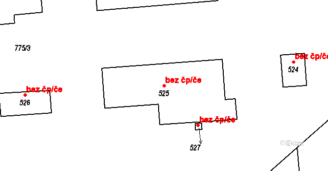 Zlín 47834013 na parcele st. 525 v KÚ Louky nad Dřevnicí, Katastrální mapa