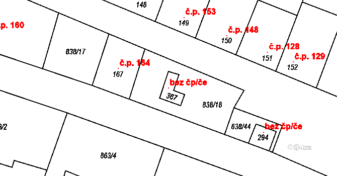 Olovnice 120249014 na parcele st. 367 v KÚ Olovnice, Katastrální mapa