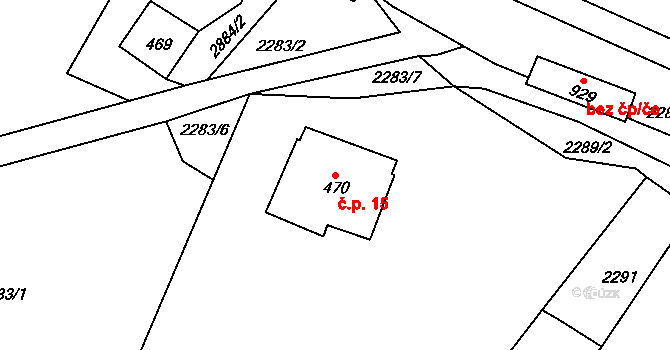 Studenov 15, Rokytnice nad Jizerou na parcele st. 470 v KÚ Dolní Rokytnice, Katastrální mapa