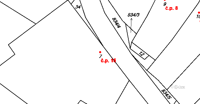 Koječín 15, Čepřovice na parcele st. 7 v KÚ Koječín u Čepřovic, Katastrální mapa