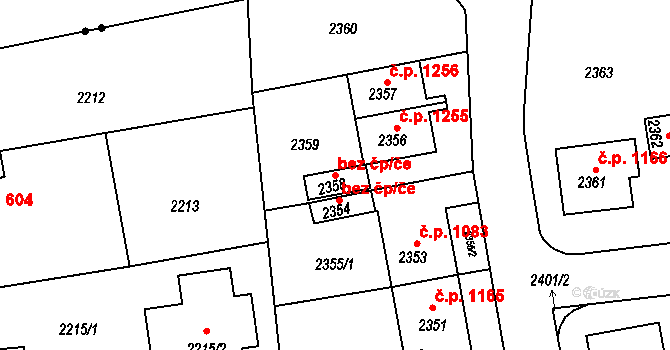 Žďár nad Sázavou 41512014 na parcele st. 2358 v KÚ Město Žďár, Katastrální mapa