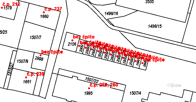 Trutnov 41871014 na parcele st. 2000/4 v KÚ Trutnov, Katastrální mapa