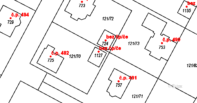 Staňkov 54021014 na parcele st. 1127 v KÚ Staňkov-ves, Katastrální mapa