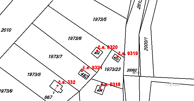 Dolní Libchavy 9320, Libchavy na parcele st. 402 v KÚ Dolní Libchavy, Katastrální mapa