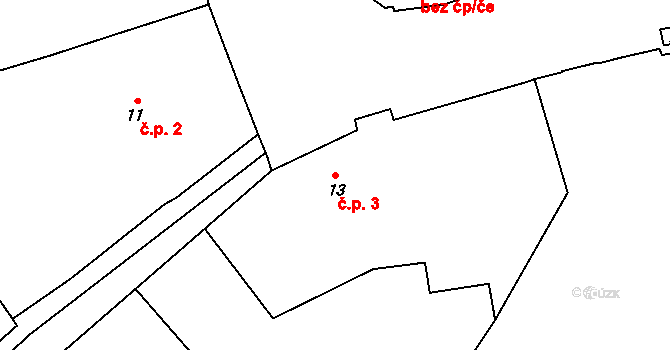 Beroun-Jarov 3, Beroun na parcele st. 13 v KÚ Jarov u Berouna, Katastrální mapa
