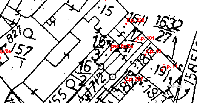 Zbraslavice 225 na parcele st. 16/1 v KÚ Zbraslavice, Katastrální mapa