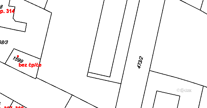 Holínské Předměstí 371,372,373,374,375, Jičín na parcele st. 2106 v KÚ Jičín, Katastrální mapa