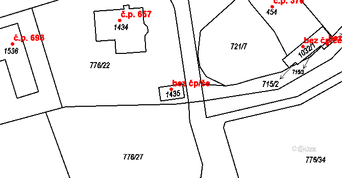 Trutnov 41671015 na parcele st. 1435 v KÚ Horní Staré Město, Katastrální mapa