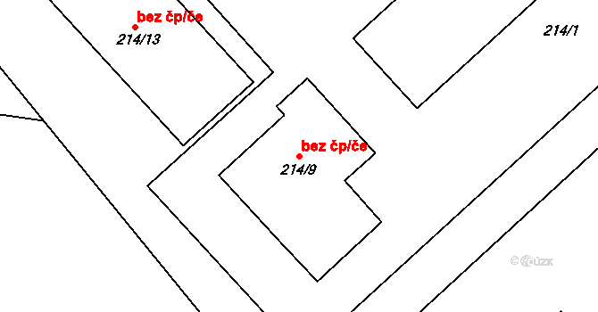 Petrovice u Karviné 42151015 na parcele st. 214/9 v KÚ Petrovice u Karviné, Katastrální mapa