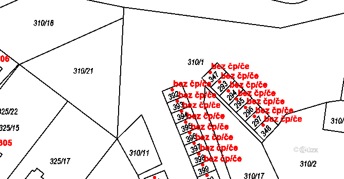 Loučovice 42643015 na parcele st. 392 v KÚ Loučovice, Katastrální mapa