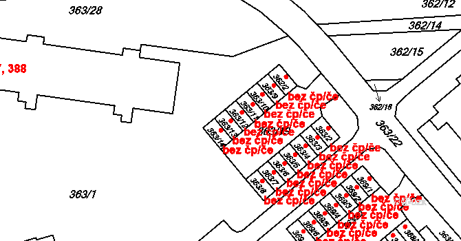 Rousínov 45895015 na parcele st. 363/13 v KÚ Rousínov u Vyškova, Katastrální mapa