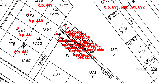 Poděbrady 46294015 na parcele st. 1277/6 v KÚ Poděbrady, Katastrální mapa