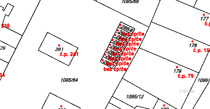 Čečelice 47706015 na parcele st. 286/2 v KÚ Čečelice, Katastrální mapa