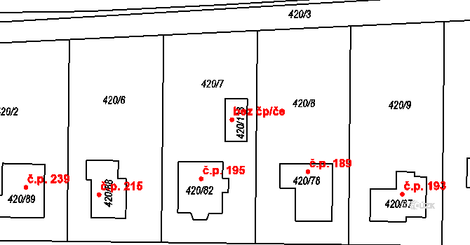 Bdeněves 79042015 na parcele st. 420/113 v KÚ Bdeněves, Katastrální mapa