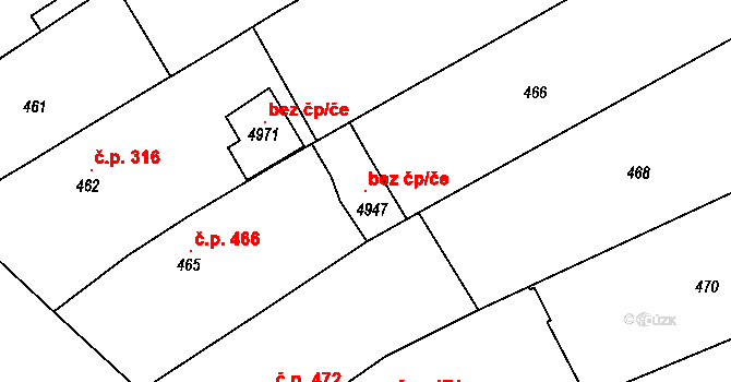 Buchlovice 102562016 na parcele st. 4947 v KÚ Buchlovice, Katastrální mapa