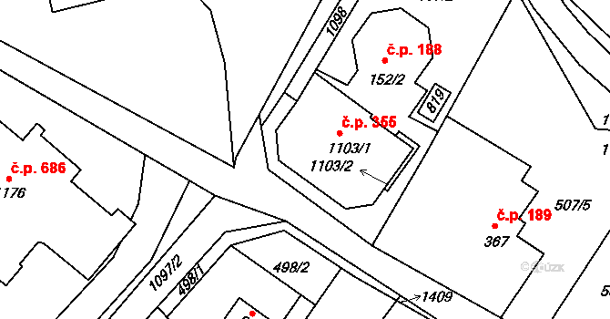 Harrachov 188 na parcele st. 152/2 v KÚ Harrachov, Katastrální mapa