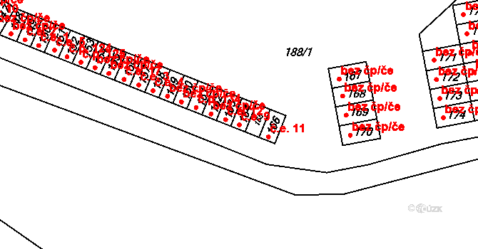 Čechy 9 na parcele st. 164 v KÚ Čechy, Katastrální mapa