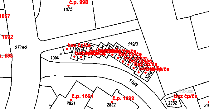 Choceň 39435016 na parcele st. 3145 v KÚ Choceň, Katastrální mapa
