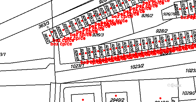 Holešov 41465016 na parcele st. 926/42 v KÚ Holešov, Katastrální mapa